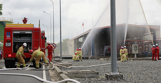 NT2: Diễn tập Phương án chữa cháy và ứng phó sự cố tràn dầu năm 2019