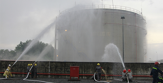 NT2: Diễn tập Phương án chữa cháy, cứu nạn cứu hộ và ứng phó sự cố tràn dầu Nhà máy điện Nhơn Trạch 2 năm 2020