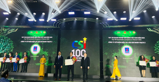 NT2: Top 100 Doanh nghiệp bền vững Việt Nam năm 2022
